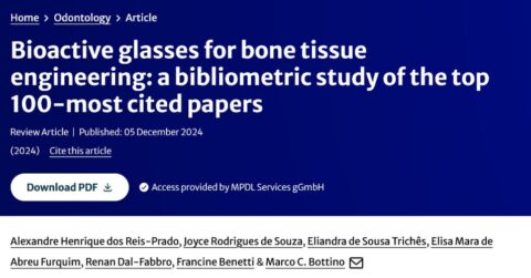 Zum Artikel "Mehrere unserer Publikationen wurden in die bibliometrische Studie der 100 meistzitierten Paper über bioaktive Gläser für das Knochengewebe-Engineering aufgenommen"